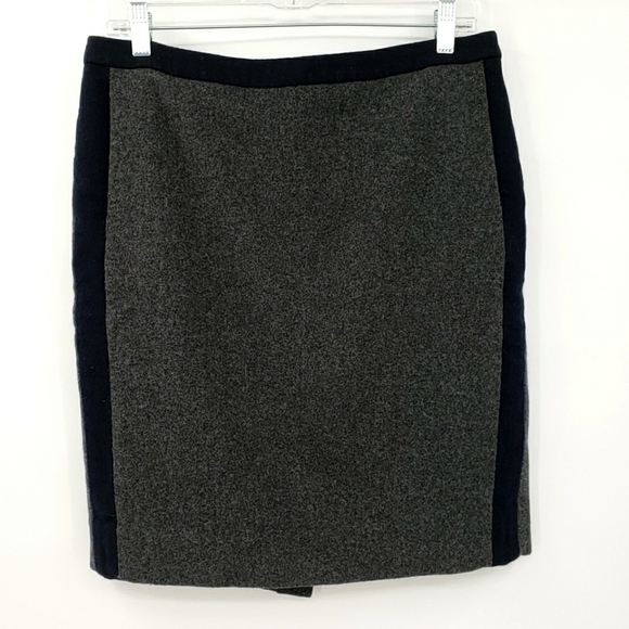 J. Crew Factory Gray Wool Blend Pencil Skirt - Picture 1 of 7